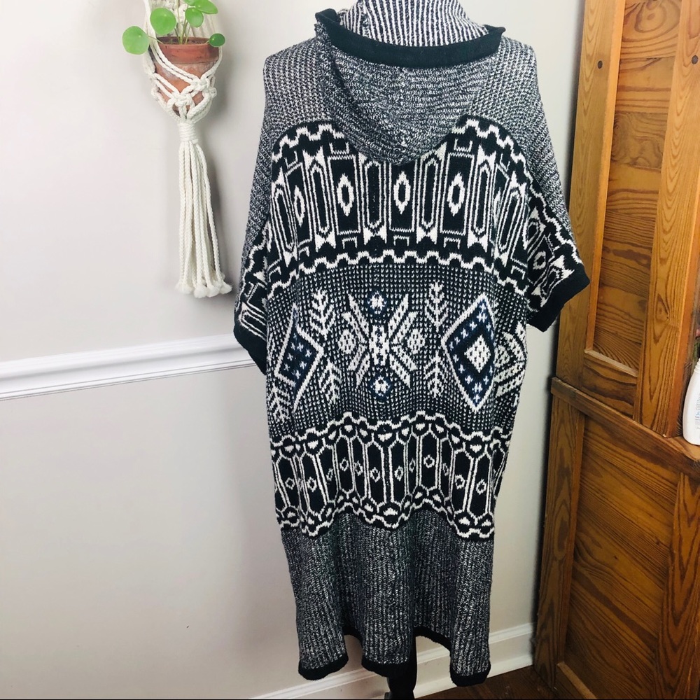 American eagle fringe black Open cardigan sweater - Picture 3 of 7